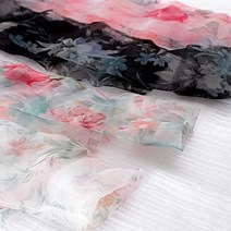 플라워 노방 봉제리본 튜브리본 머리핀재료 헤어핀부자재, 코랄레드10cm