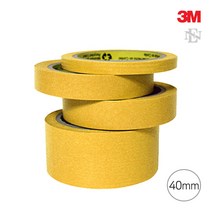 (3M 244 고열마스킹 40mm) 내열 종이 테이프 낱개, 1롤