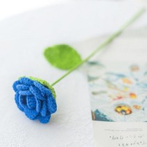 수제 뜨개질 꽃 꽃다발 데이지 장미 튤립 카네이션 칼라 백합 Forgetmenots Crocheted