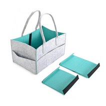 간다컴퍼니 칸막이 다용도 펠트 기저귀 파우치 나들이 보조 가방, 그레이핑크