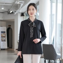 모슬린 엄마옷 플라워타이 스판블라우스 EBL202022 마담 미시옷 중년여성의류 빅사이즈 50대 60대여성옷