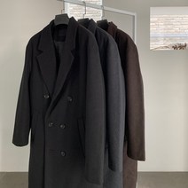 남자 롱 더블 렌드로 코트 가을 겨울 오버핏 아우터 코디 울 정장 로브 자켓 옷