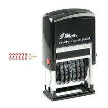 넘버링 자동스탬프 S-409 25x4mm 적 홀더랜덤 도장 STAMP 고무인 오피스 서식 양식 사무 서류 넘버링 숫자, 단품
