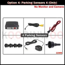 지게차후방감지기 굴삭기 후방경보기 Koorinwoo 자동차 용 전자 장치 스마트 카 시스템 주차 센서 8 점 전방 및 후방 미러 존재 점화, Option 4+Grey Sensors