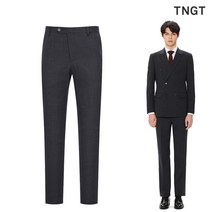 TNGT [20FW TNGT 남성]딥그레이 데이텀 핏 체크 울라이크 수트팬츠_TGSP0D111G2
