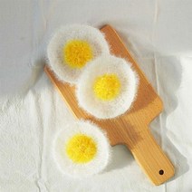 클래스풀 왕초보 코바늘 DIY 계란후라이수세미 만들기 초보 DIY 세트, 왕초보 계란수세미 패키지, 1개