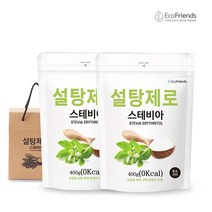 설탕제로 스테비아 에리스리톨 효소처리400gx2개+선물용박스1개