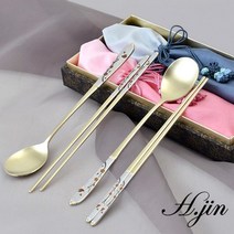 [라몽] H.jin 클레식 봉황 티타늄수저세트 (A 스타일 B 스타일) 기업 회사 관공서 창립기념일 직원 단체 선물 기념품 답례품, B 스타일