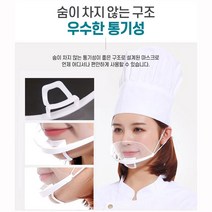 제이몰 음식 조리시 청결함을 위한 생활 필수품!! 투명 위생주방마스크10개입, 1세트, 10개
