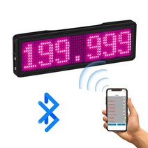led 명찰 블루투스 이름 배지 프로그래밍 가능한 스크롤 메시지 보드 미니 디스플레이, l, 분홍