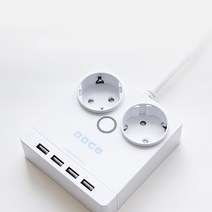 보코 슬림 2구1.5m USB4포트 멀티탭 콘센트, 1개, 1.5m