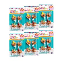 씨앤초이스 파티 꼬깔 곰돌이 생일초 4개입X6세트 캔들, 무향, 250g, 6세트