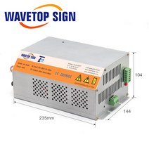 레이저 커팅기 라벨 프린터 조각기WaveTopSign 80-100W HY-Es80 CO2 레이저 전원 공급 장치 조각 절단 기계, 01 110V