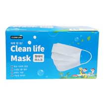 클린라이프 원데이마스크 소형 50매, 화이트