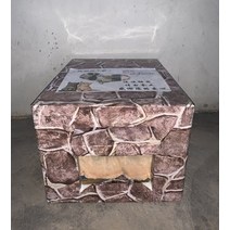 야외 대형견 큰개 진돗개 강아지 판넬 난방 조립식 실외 플라스틱 보온 강아지집 001 길 잃은 고양이, 락 패턴 사각홀(화장솜 및_트럼펫(고양이 1-2마리)