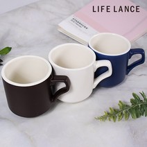 라이프란스 쁘띠 투톤 무지 무광 머그컵 도자기 북유럽 350ml, 네이비
