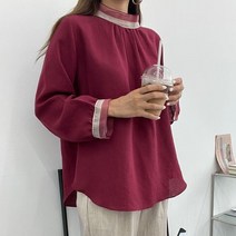 아나카프리 넥셔링 화이트 포인트 블라우스