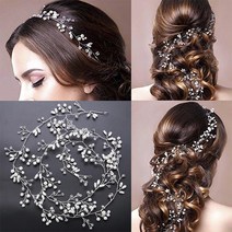 긴머리 장식용 크리스탈 쥬얼리 웨딩밴드 피로연 신부