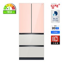 22년형 위니아딤채 스탠드형 김치냉장고 SDQ57GBPIHE 551L 1등급 4룸 샤인 피치베이지