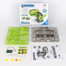 교육용코딩로봇 핑퐁로봇 3 in 1 태양 에너지 공룡 키트 diy 조립 교육 장난감, 원래 상자와 함께