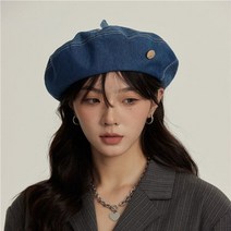 데님모자 청모자 캡 빅사이즈 베레모 여름 바지 베레모 화가 야외 가을 우아한 레이디