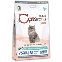 NEW 캐츠랑 전연령 3KG 고양이사료, 1개