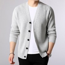 팀메이커 가디건 커플 코디 브이넥 단추 포근한