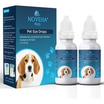 미국 NOVEHA 강아지 백내장보조제 영양제 액체드랍 10ml 2팩 라노스테롤 용액 NAC, 상품선택