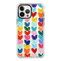 CASETiFY 울트라 임팩트 케이스 아이폰 13 프로 맥스용 - 마젠타 컨페티 클리어 프로스트