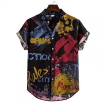 남성 프린트 실크 셔츠 화려한 디자인 남방 19