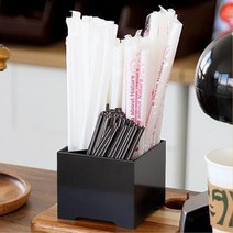 탕비실 카페 편의점 커피스틱 빨대꽂이함 부페 빨대정리 빨대디스펜서