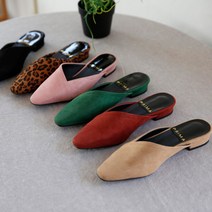 2cm 뮬슬리퍼 블로퍼 스웨이드 여성단화 사선 라인