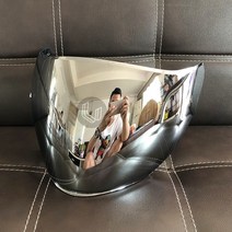 오토바이 헬멧렌즈 오픈 페이스 반 바이저 AGV K5-JET, 02 silver