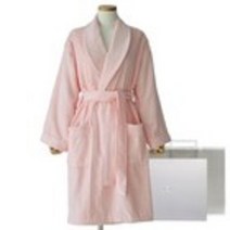 송월타월 40수고급순수 샤워가운 M + 케이스 + 종이쇼핑백, 핑크, 1세트