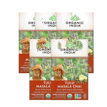 오가닉인디아 툴시 마살라 차이 37.8g 18티백 India Tulsi Tea Masala Chai, 5팩