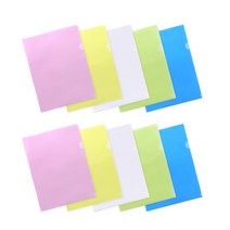 희망화일 PP A4 이단화일 L자화일 10개입 엘화일 간지 홀더 반투명 서류화일 엘홀더, 1세트, 노랑색