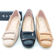 [행복한백화점][에스콰이아(제화)]여성 스퀘어 장식 팔각굽 5cm 구두 3컬러 PF0SHP503