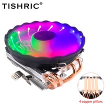 TISHRIC-CPU 쿨러 4/6 히트 파이프 4 핀 PWM RGB 냉각 팬 PC 라디에이터 인텔 LGA 1150 1151 1155 1200 1700 2011 X79 X99 AM3, 01 LGA115X1200-1700-775, 08 4 Heat Pipes 1 Fan