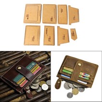 가죽공예 도안 DIY 가죽 공예 카드 홀더 지갑 템플릿 스텐실 450gsm 무거운 무게 크래프트 종이 패턴 만들, 01 11.5X9X1cm