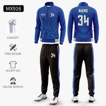 축구훈련 용품 축구 운동복 훈련 남성용 조깅 슈트 클럽 세트 맞춤형 할리 오토바이, [08] M, [06] WX916