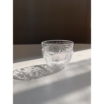 한식 다이닝 투명 유리 막걸리 사케잔 술잔, 1개