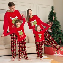 아기랑 모녀 커플룩 패밀리룩 크리스마스 잠옷 가족 긴 소매 복장 크리스마스 커플 세트