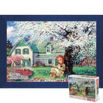 퍼즐피플 빨강머리앤 150/200/300 피스 직소퍼즐 모음, 화사한 꽃의 계절 150P 액자포함(우드블루), 150p