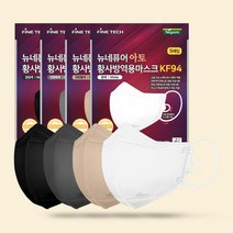 에코페어 뉴네퓨어 새부리형 60매 KF94 컬러 아토2D마스크, 아토KF94 60매입/1.브라이트화이트