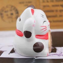 세라믹 저축 냄비 행운의 고양이 돼지 저금통 재산 모양의 돈 상자 크리에이티브 동전 용기