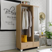 좁은공간 원룸 행거옷장 전신거울 선반 연예인옷방 농, 본상품선택, 화이트