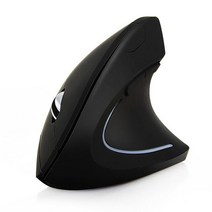 여성용 버티컬 무소음 마우스 세로 마우스 2.4G 무선 왼손잡이 컴퓨터 게임 노트북 적합한 6D USB 광학, 01 Black, 한개옵션1