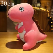티라노사우루스 렉스 롱넥 드래곤 트리케라톱스 세이버-이빨 스피노사우루스 플러시 장난감 봉제 만화 공룡 30cm-60cm, [01] 30cm
