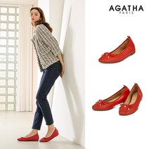 [아가타] 여성 리본밴딩플랫_레드 HWAS1S13PU3206