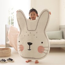 토끼 단모 러그 먼지없는 워셔블 단모 아이방 거실카페트
